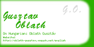 gusztav oblath business card