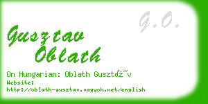 gusztav oblath business card